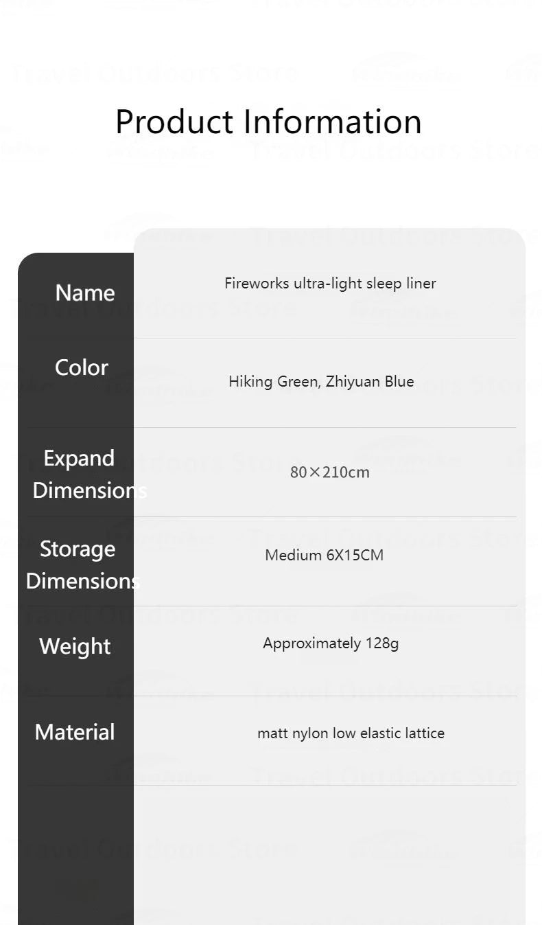 Ultralight Nylon Sleeping Bag Liner For Camping And Travel