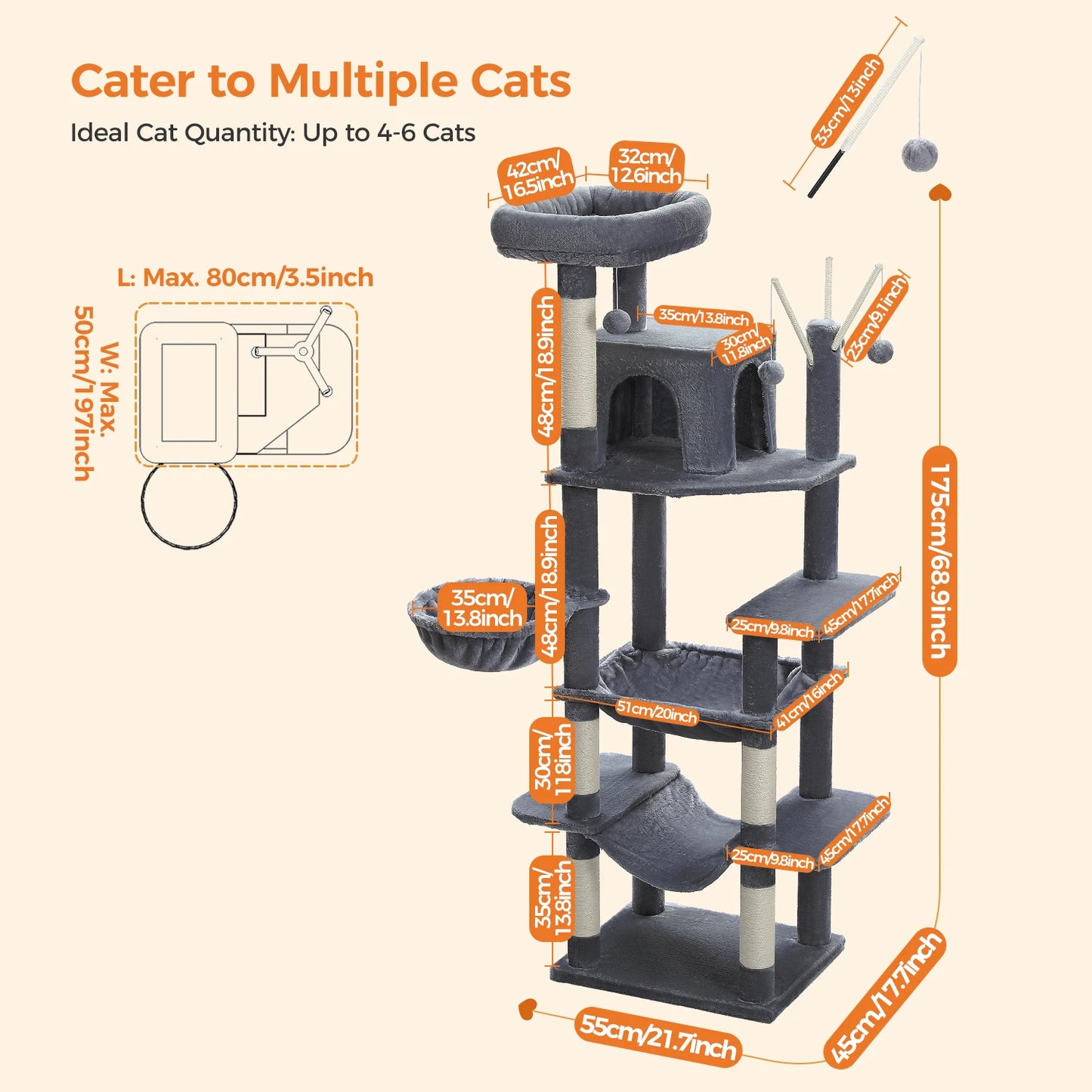 Pawz Road Multi Level Large Cat Tree Condo