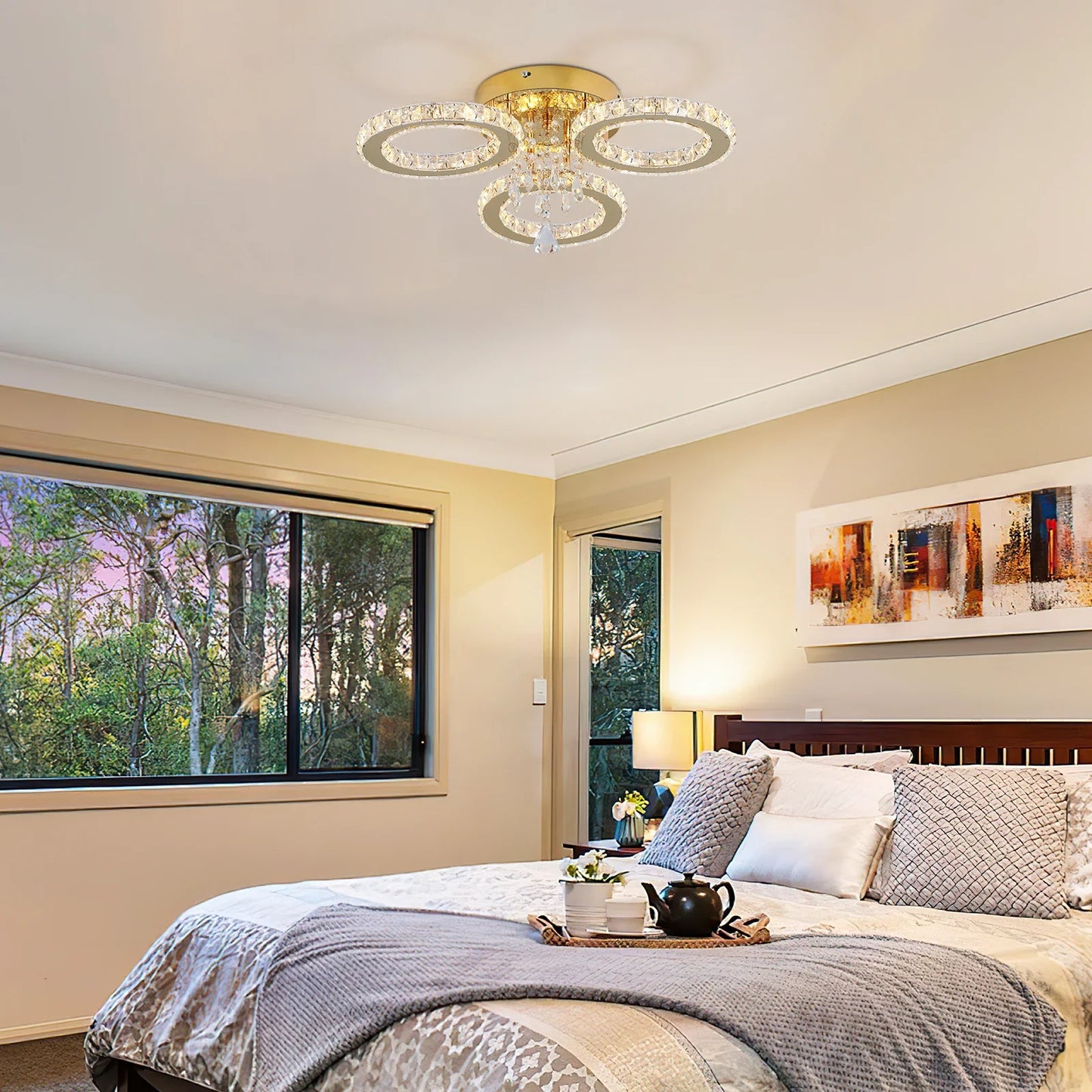 Vetrulus Crystal Ceiling Light Chandelier Living Room
