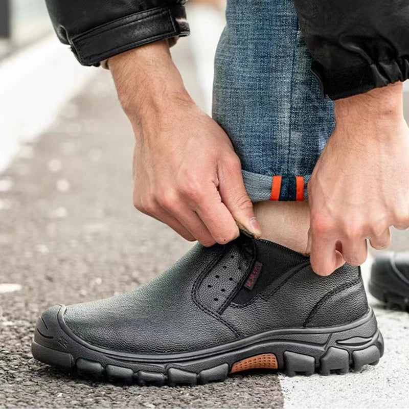 Men Composite Toe Safety Work Boots With Metatarsal Guard