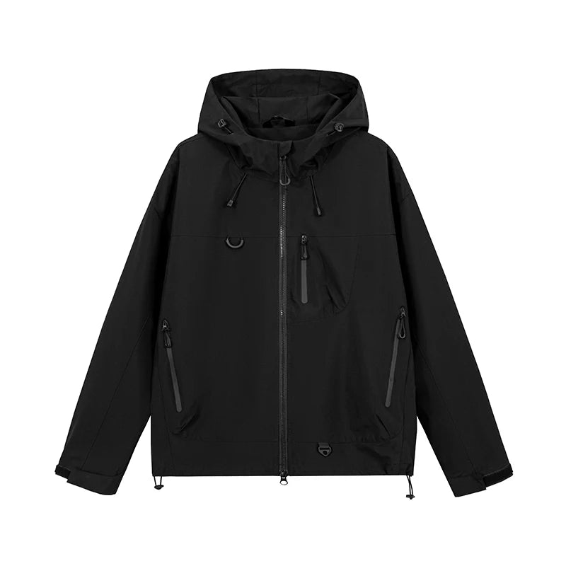 Ippolich Unisex Waterproof Hiking Jacket Hooded Windbreaker