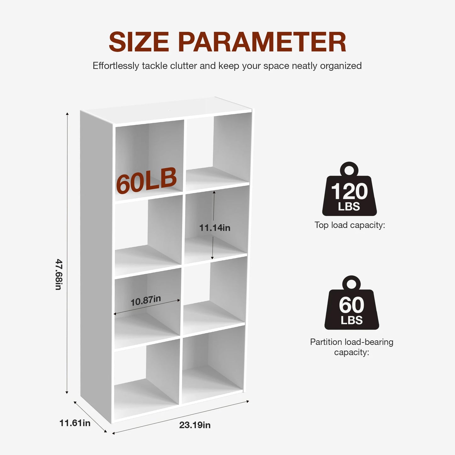 JHK 9 Cube Storage Organizer Wood Shelf Bookcase Living Room