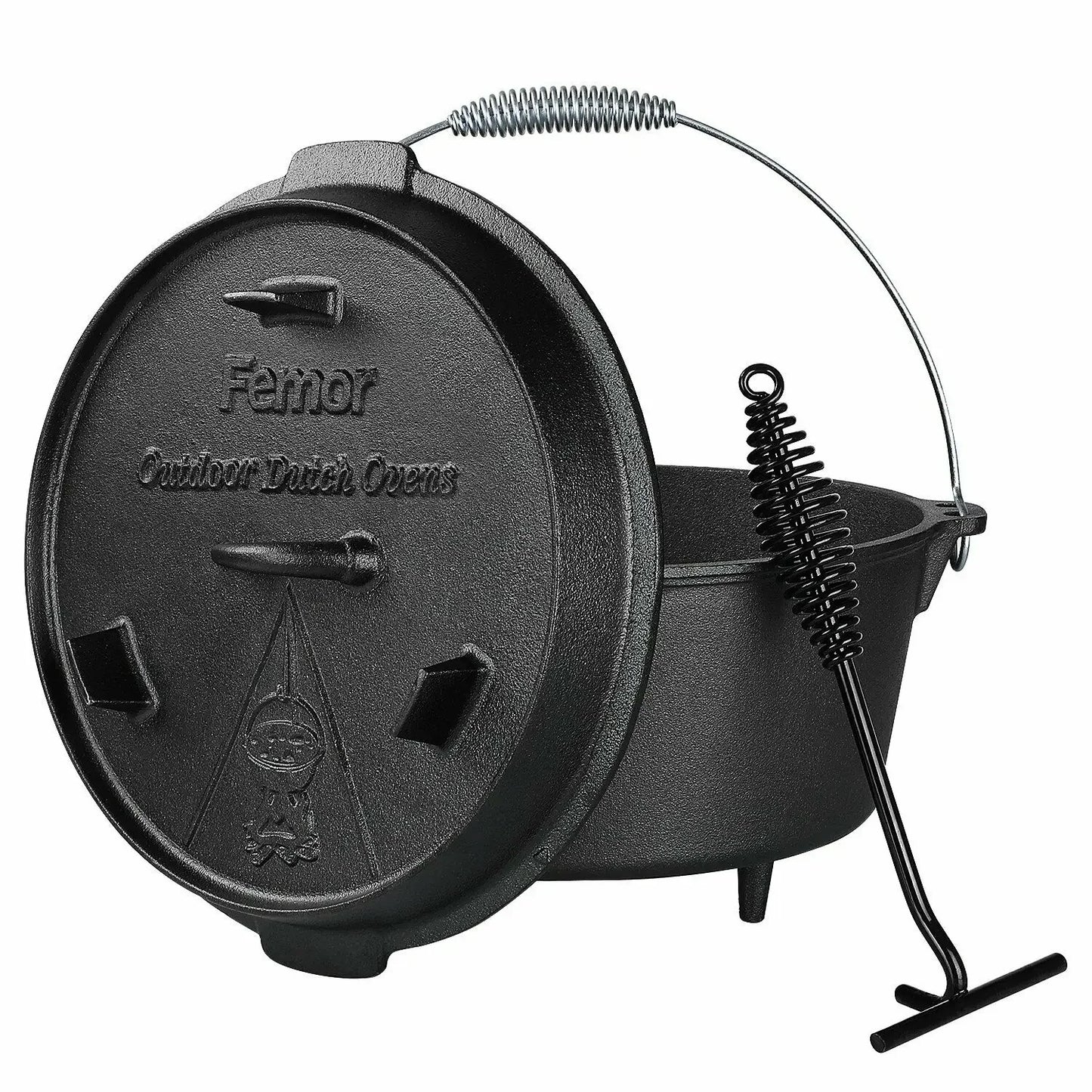 Cast Iron Dutch Oven For Outdoor Cooking And Camping