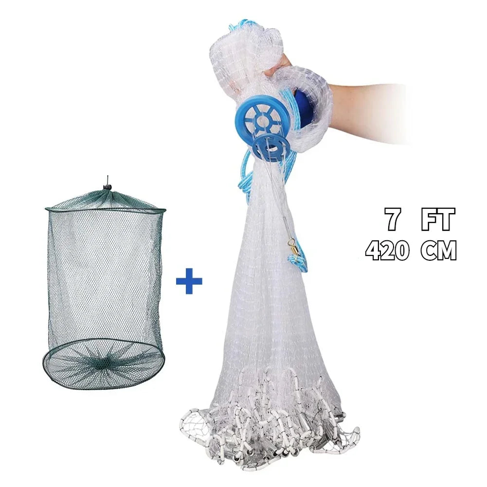 Cast Net For Fishing Shrimp Cage Freshwater And Saltwater