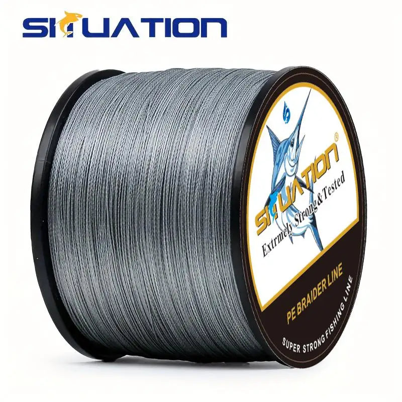 Braided Fishing Line 4 Strand PE Wear Resistant 12 Lb