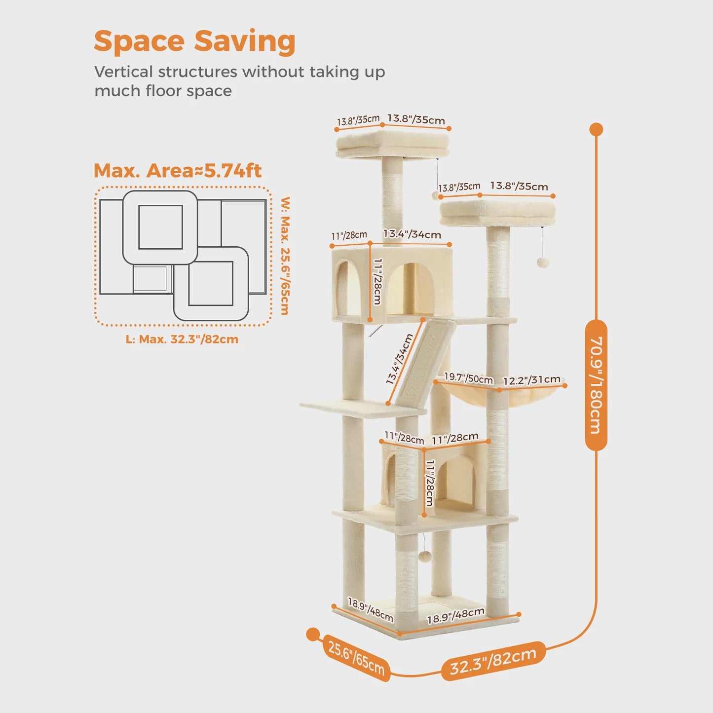 Pawz Road Multi Level Large Cat Tree Condo