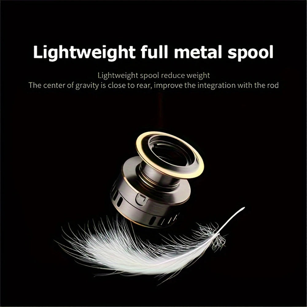 Ambidextrous Spinning Reel With Metal Spool And Rocker Arm 5.2:1