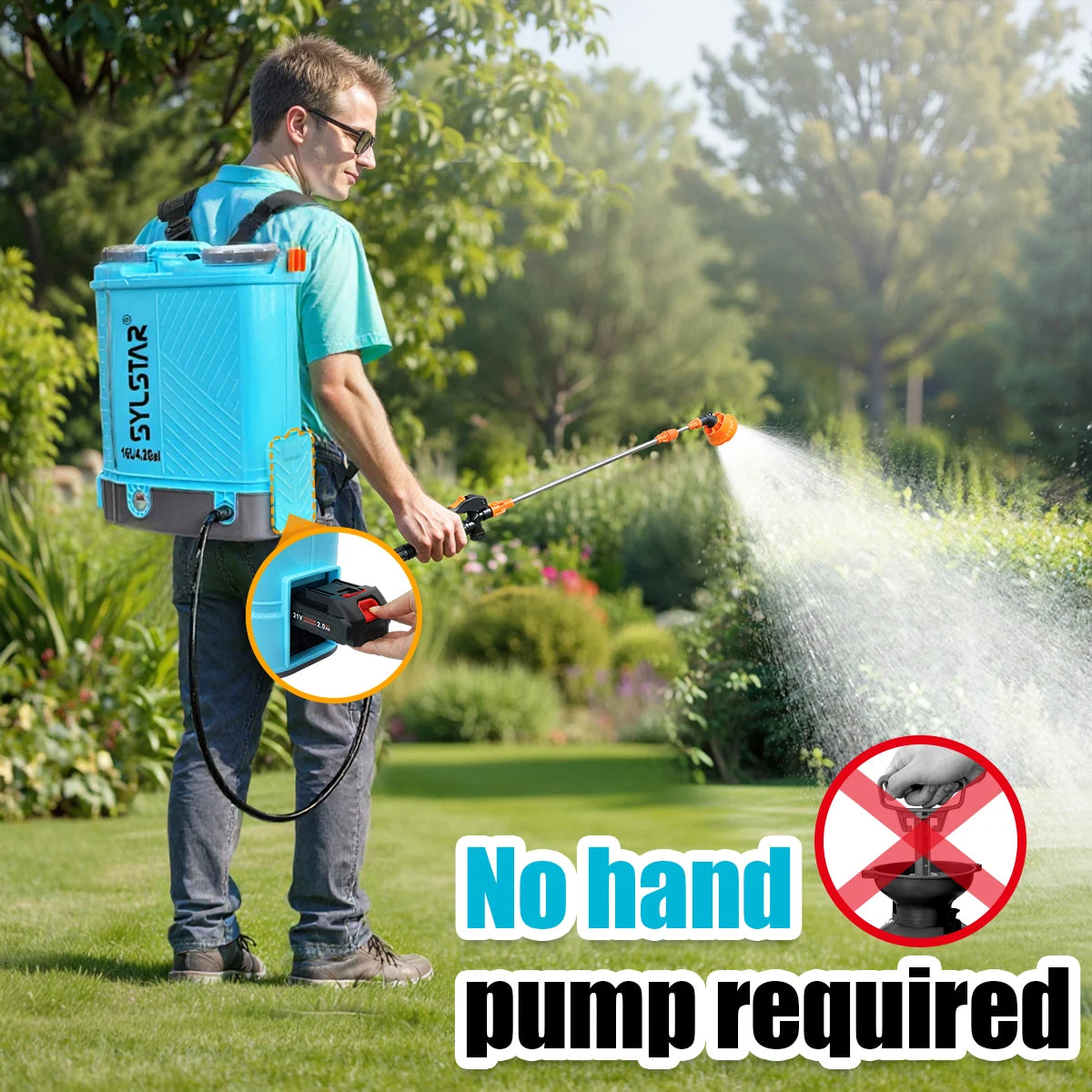 Battery Powered Backpack Sprayer 100 PSI Garden Sprayer Makita Compatible