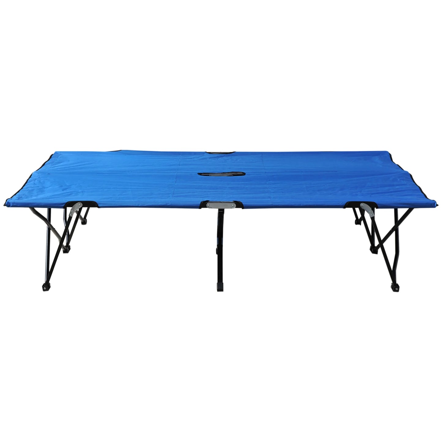 Outsunny Outdoor Double Camping Cot Foldable Bed With Carry Bag