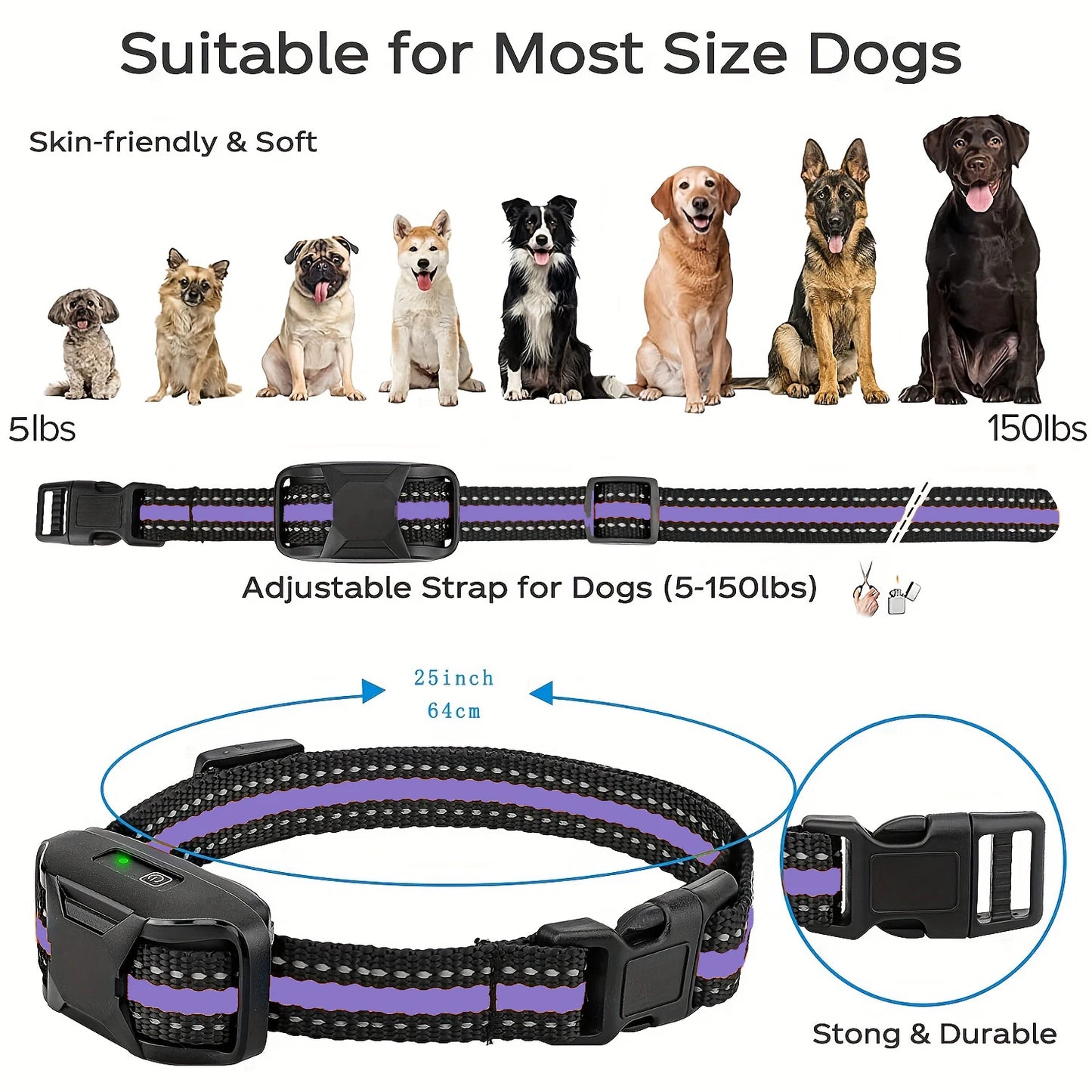 WXRPET Electric Dog Training Collar With Remote Beep Vibration Waterproof