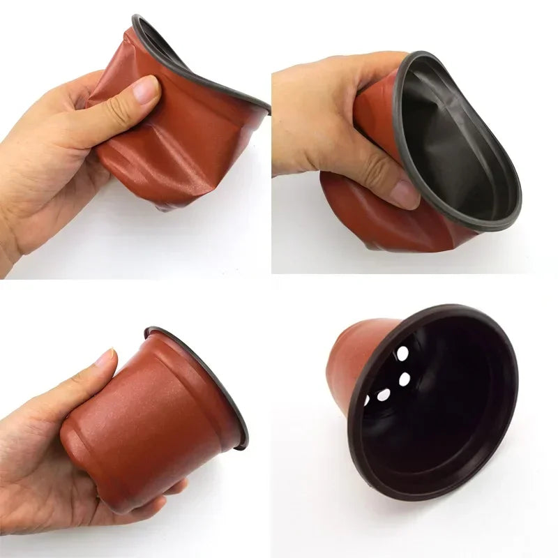 Plastic Flowerpot Grow Box With Fall Resistant Tray For Garden