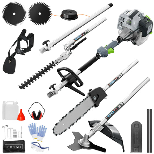 Six In 1 Gas Powered WeedWacker And Lawn Toolkit Pro