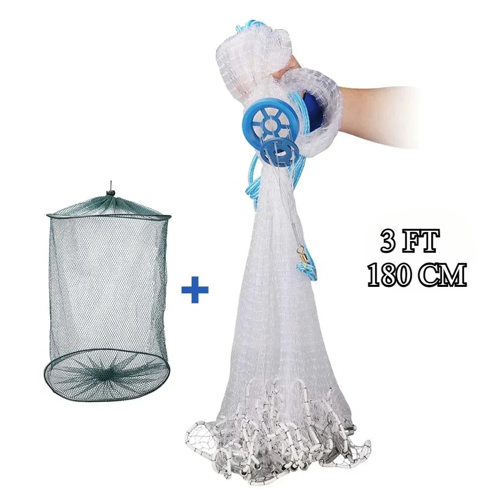 Cast Net For Fishing Shrimp Cage Freshwater And Saltwater