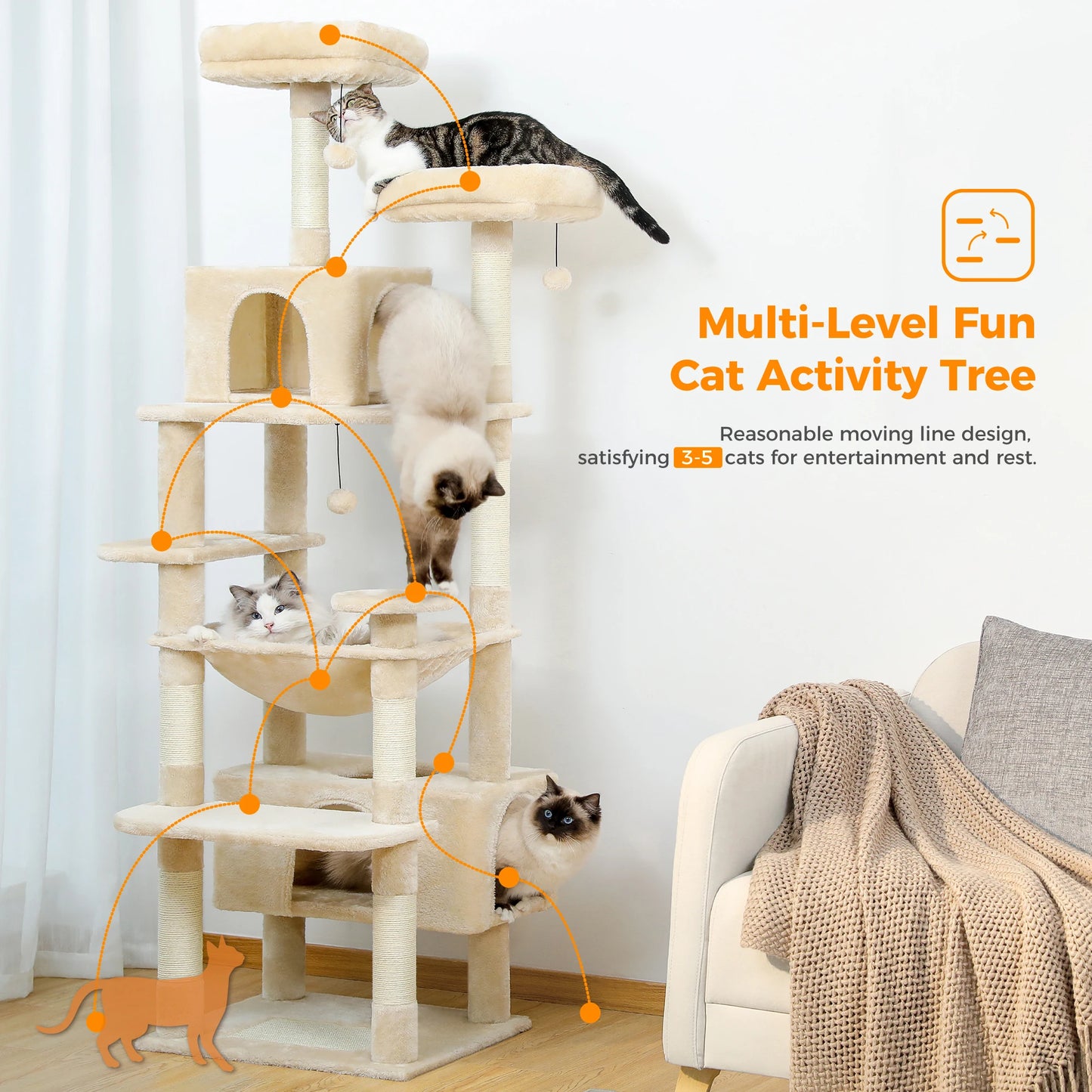 Pawz Road Multi Level Large Cat Tree Condo