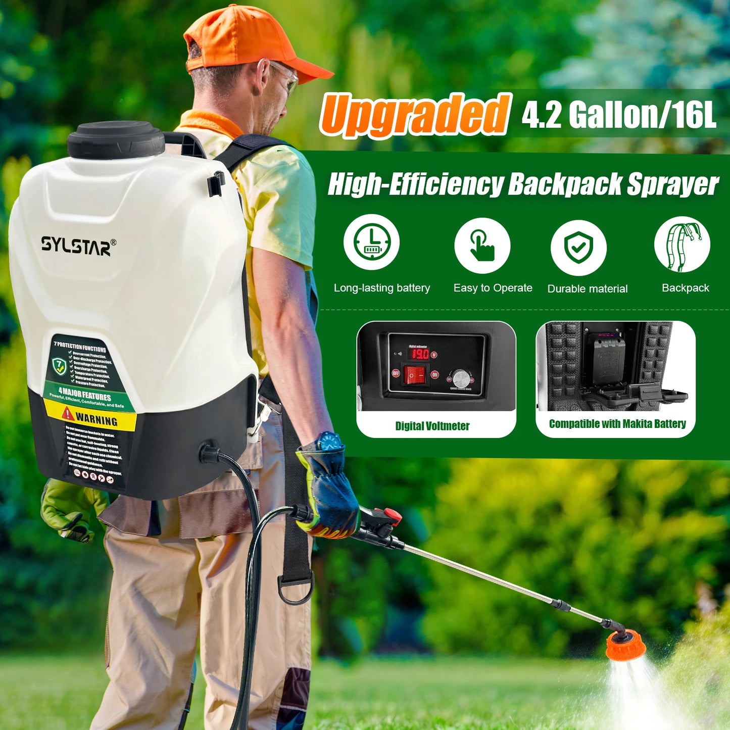 Garden Electric Sprayer Backpack For Irrigation And Weeds