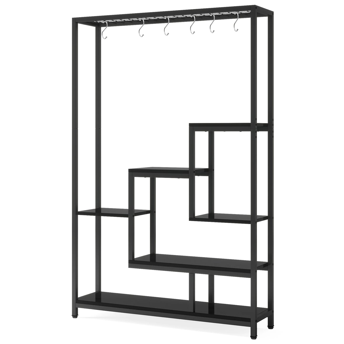 Tribesigns Five Tier Tall Indoor Plant Stand With Hooks