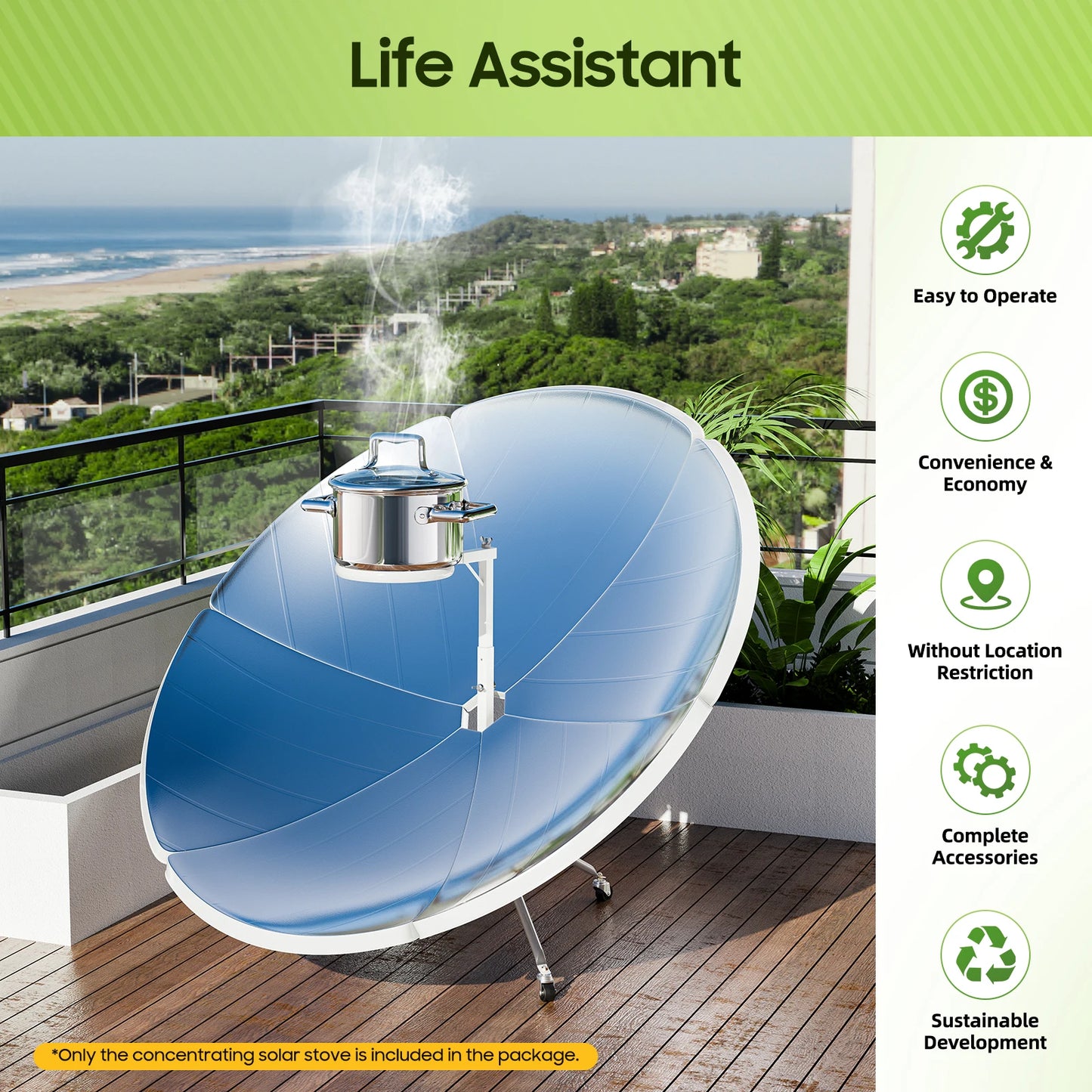 Concentrating Solar Stove Portable Solar Cooker For Picnics And Camping