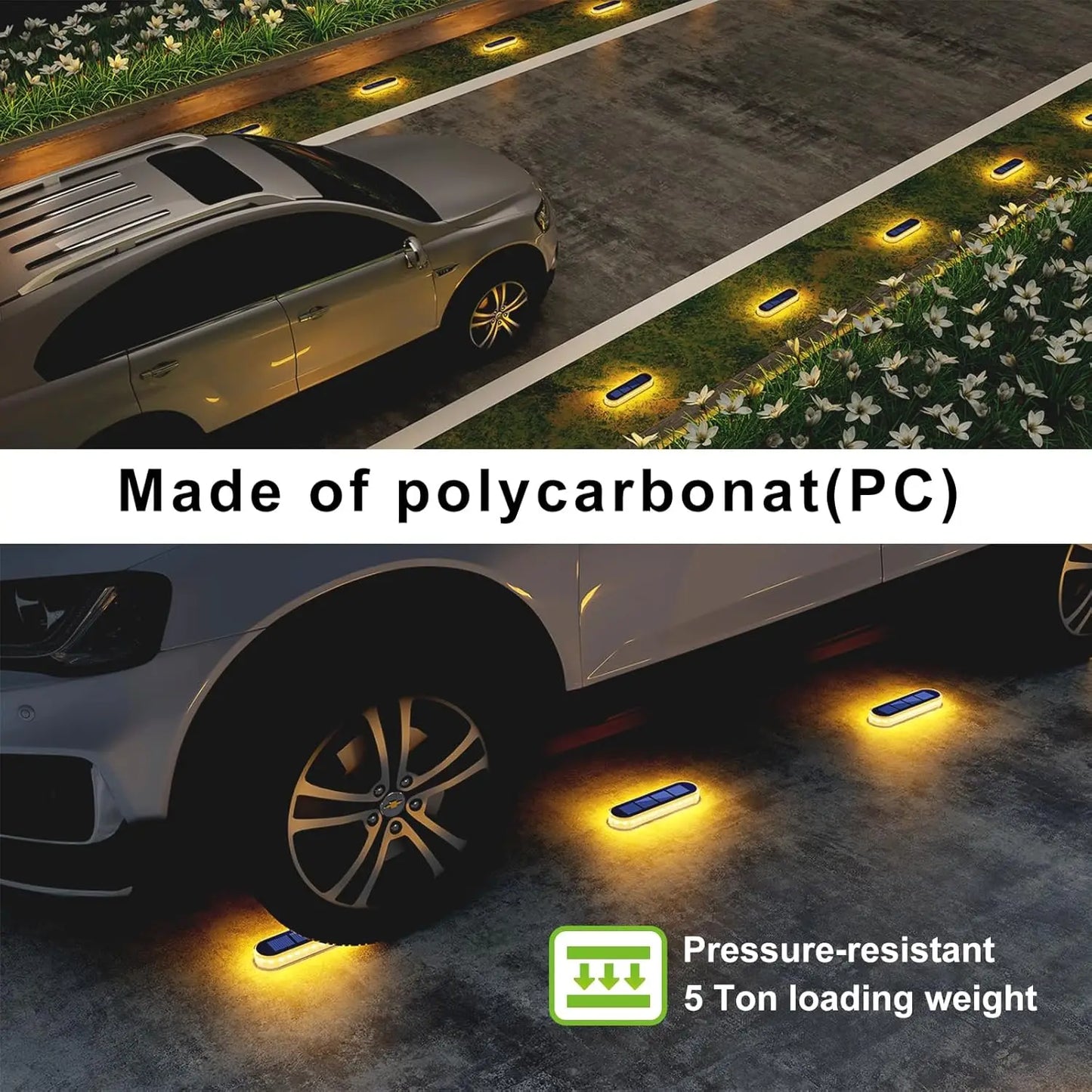 Solar Deck Lights IP68 Waterproof 4 Pack LED Step Lighting