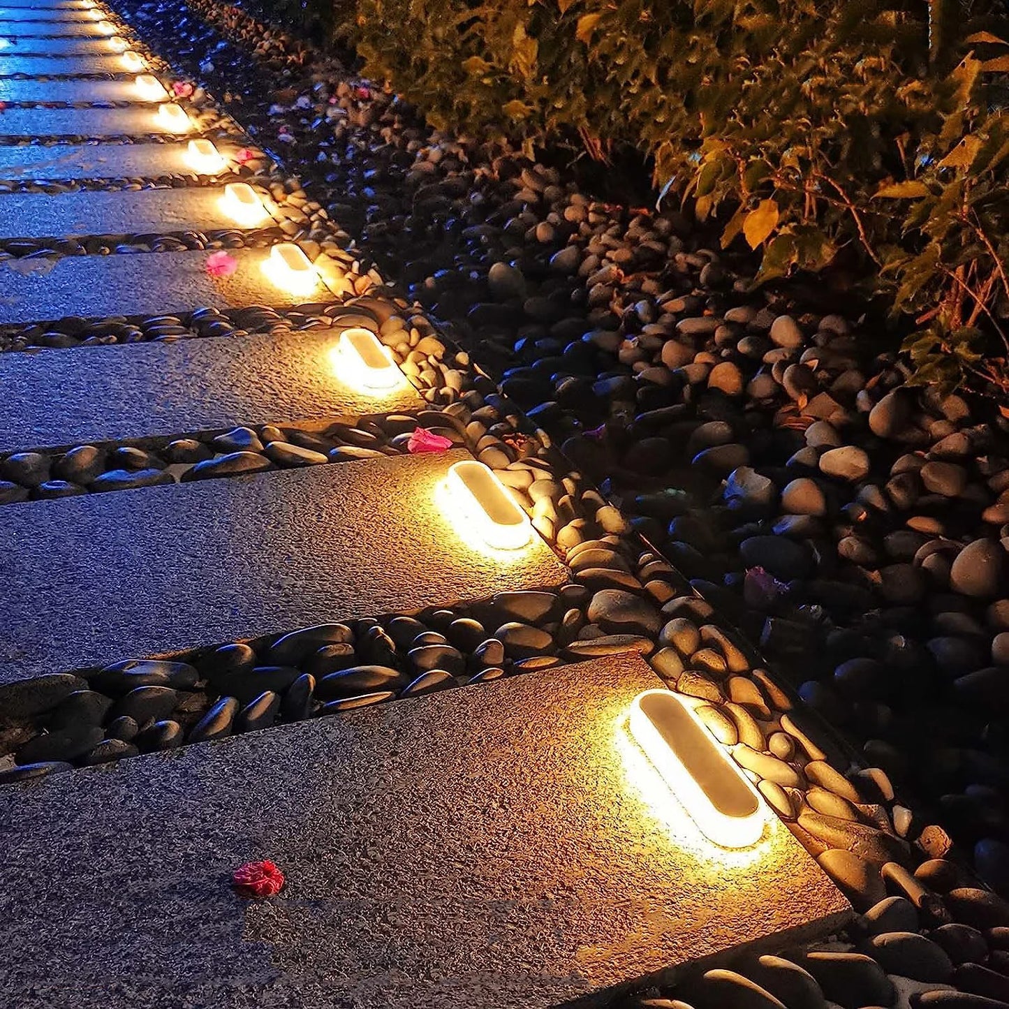 Solar Deck Lights IP68 Waterproof 4 Pack LED Step Lighting