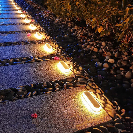 Solar Deck Lights IP68 Waterproof 4 Pack LED Step Lighting