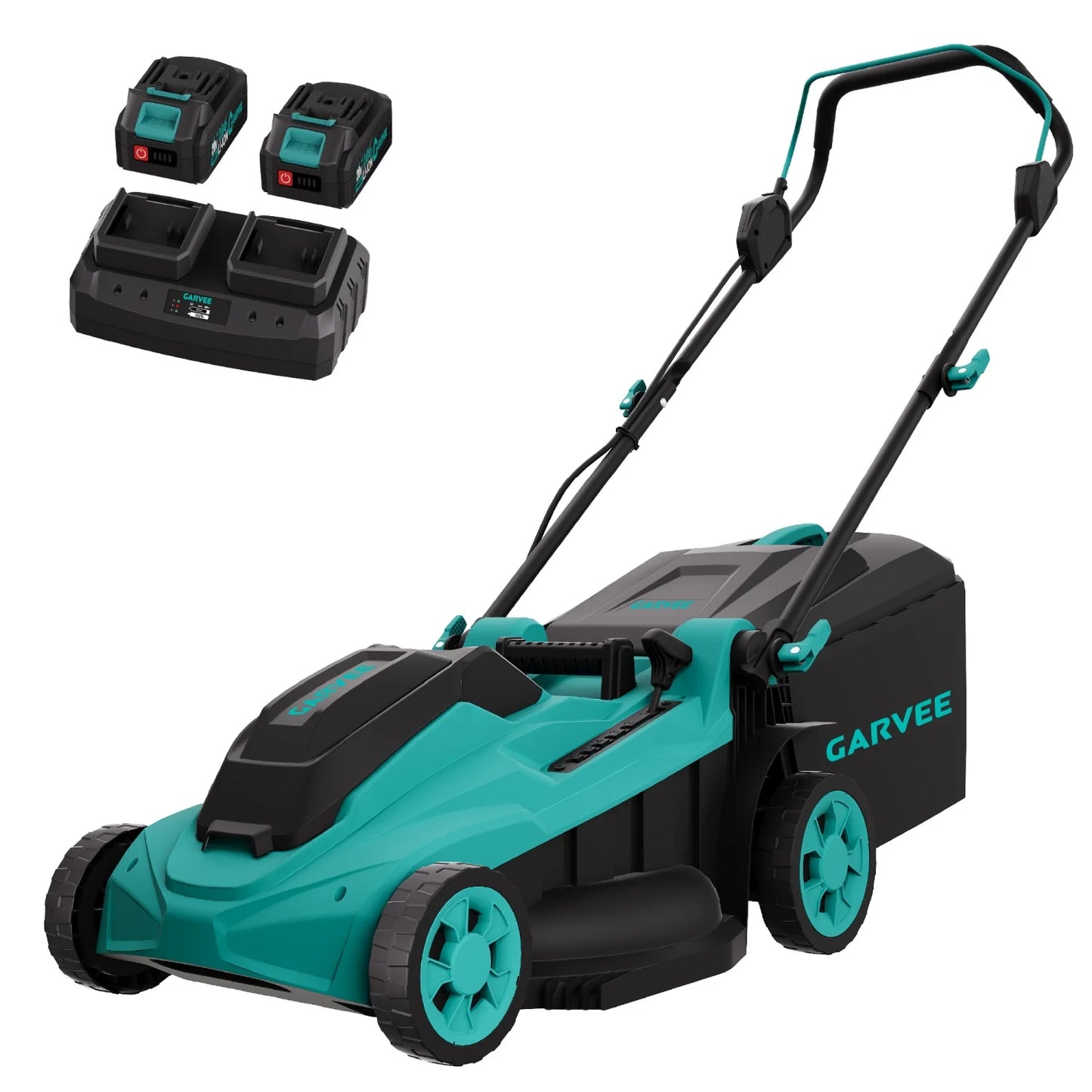 HiMISS 40V Cordless Lawn Mower With Dual Batteries And Charger