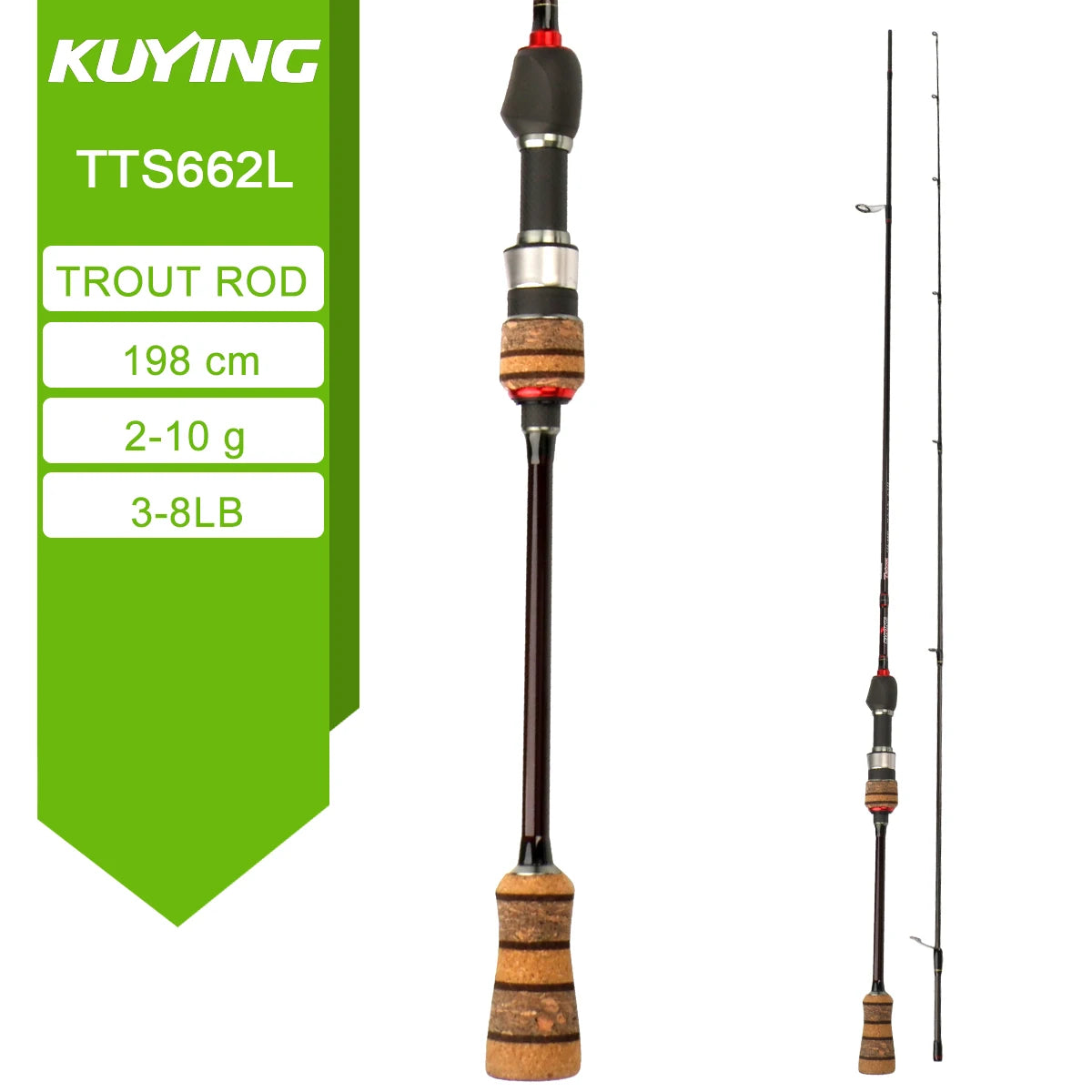 Kuying Teton Ultra Light Spinning Rod Carbon Fast Action