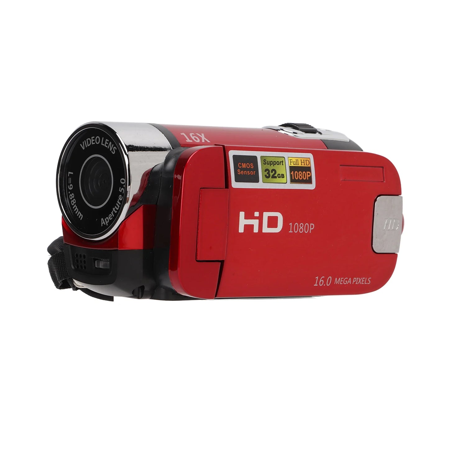 Arealer Video Camera Camcorder 16MP 270 Degree Rotation 1080P