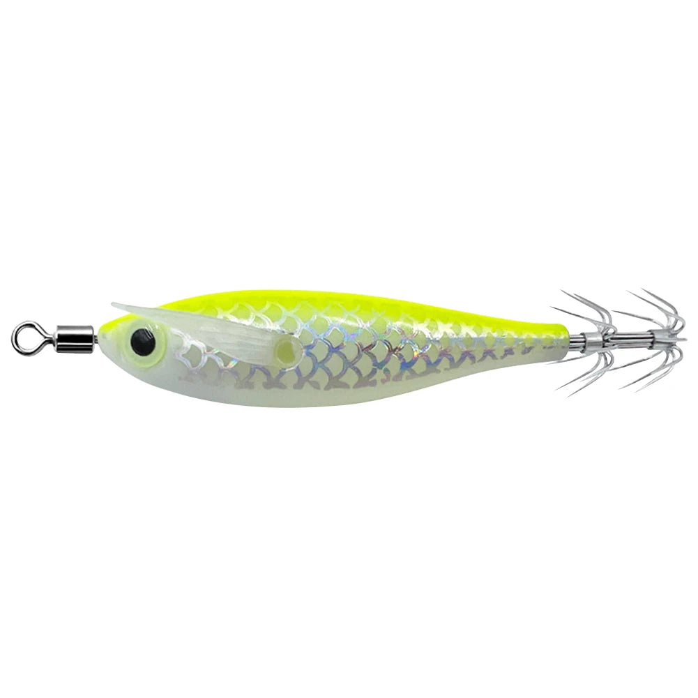 Luminous Squid Lure With 3D Eyes For Night Fishing