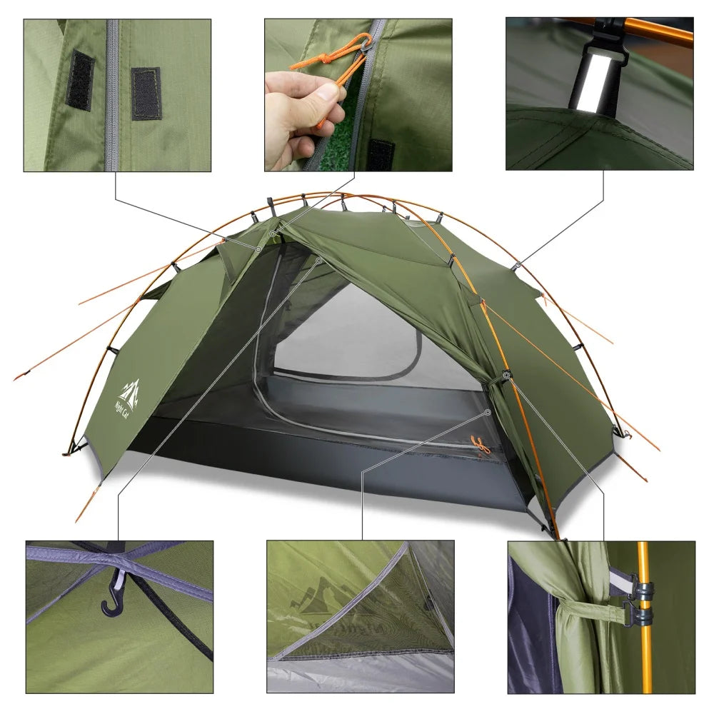 Night Cat Two Person Backpacking Tent Ultralight Waterproof Double Layers