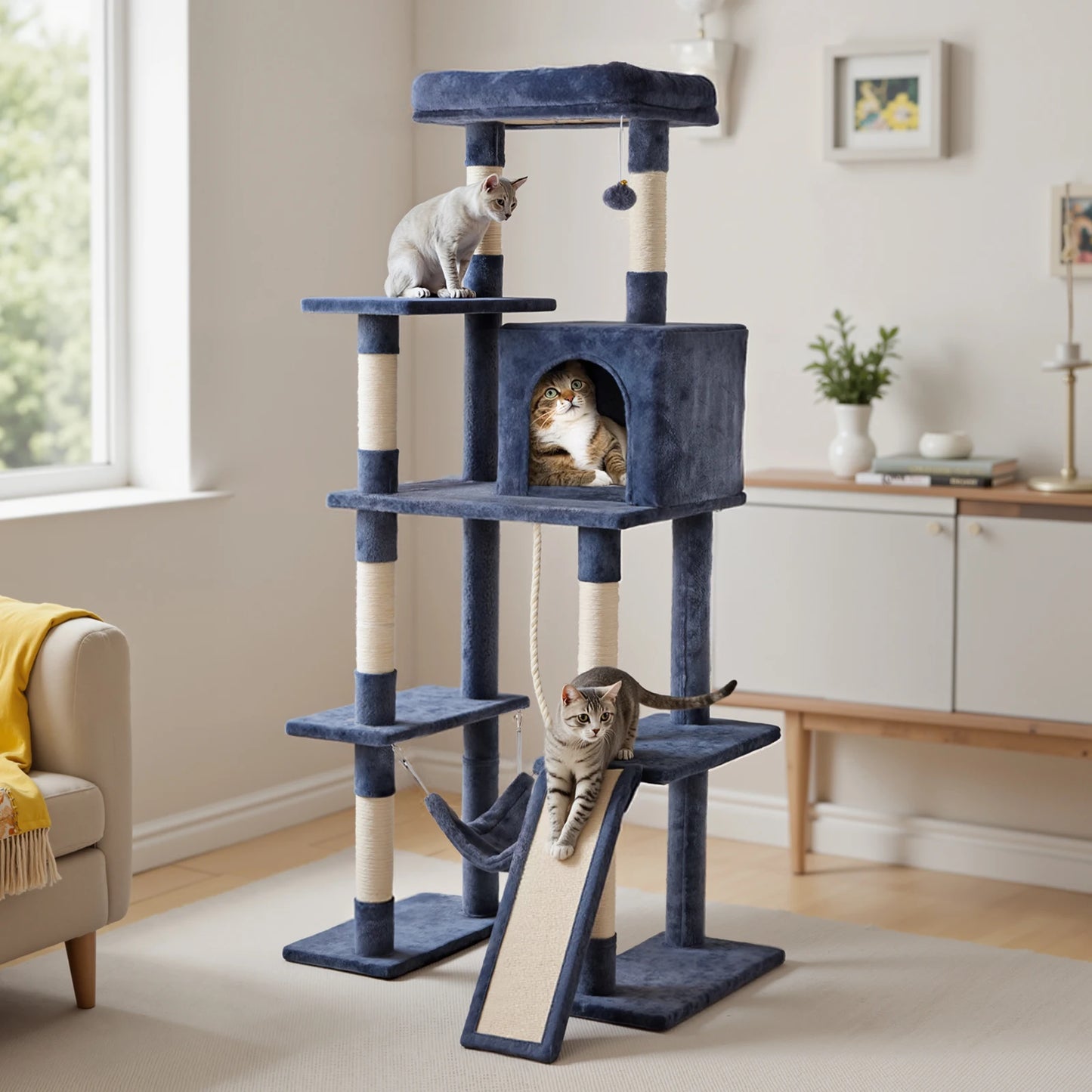 JHK Cat Tree Tall Multi Cat Climbing Tower