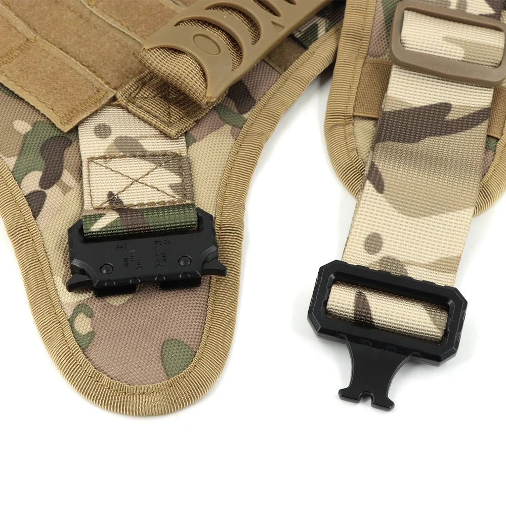 Military Large Dog Harness Vest For Training And Tactical Gear