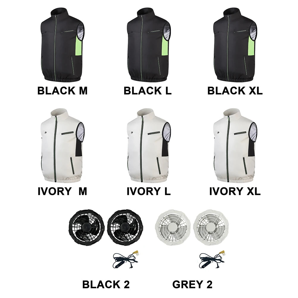 Wearable Cooling Vest Air Conditioning Clothes For Outdoor Work