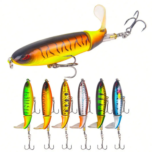 Propeller Trolling Hard Lure With Rotating Bobber Pencil Bait