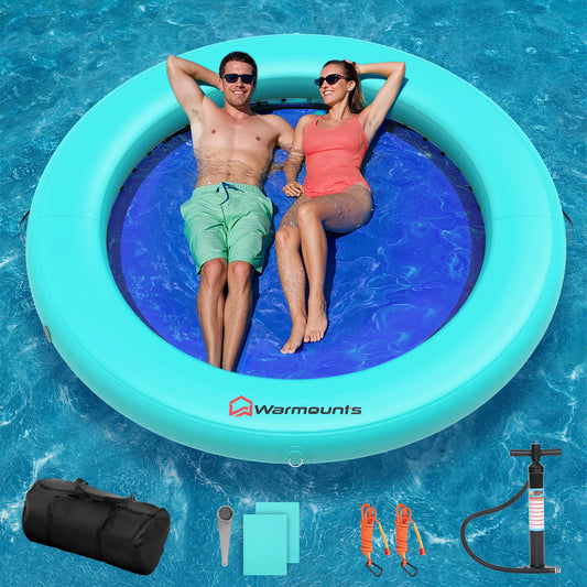 Floating Ring Inflatable Water Hammock For Pools And Rivers