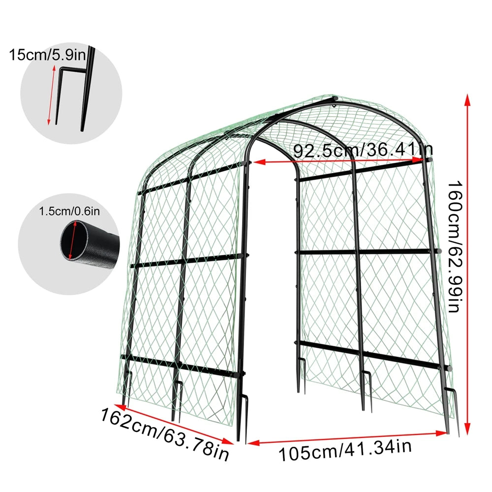 Wisfor U-Shaped Metal Tall Garden Plant Trellis For Climbing Vegetables