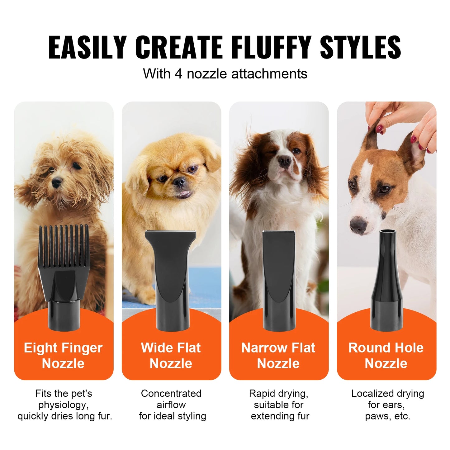 SucceBuy 2000W Pet Dog Grooming Blow Dryer With Adjustable Speed