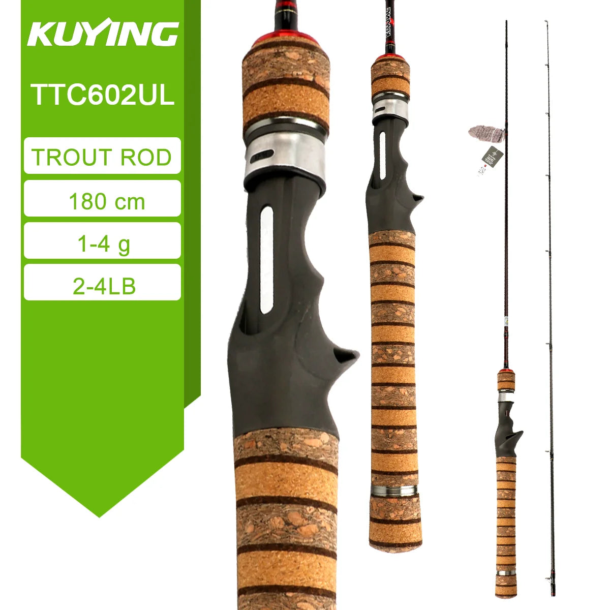 Kuying Teton Spinning Casting Rod Carbon 0.8-8g 1-8lb Fuji