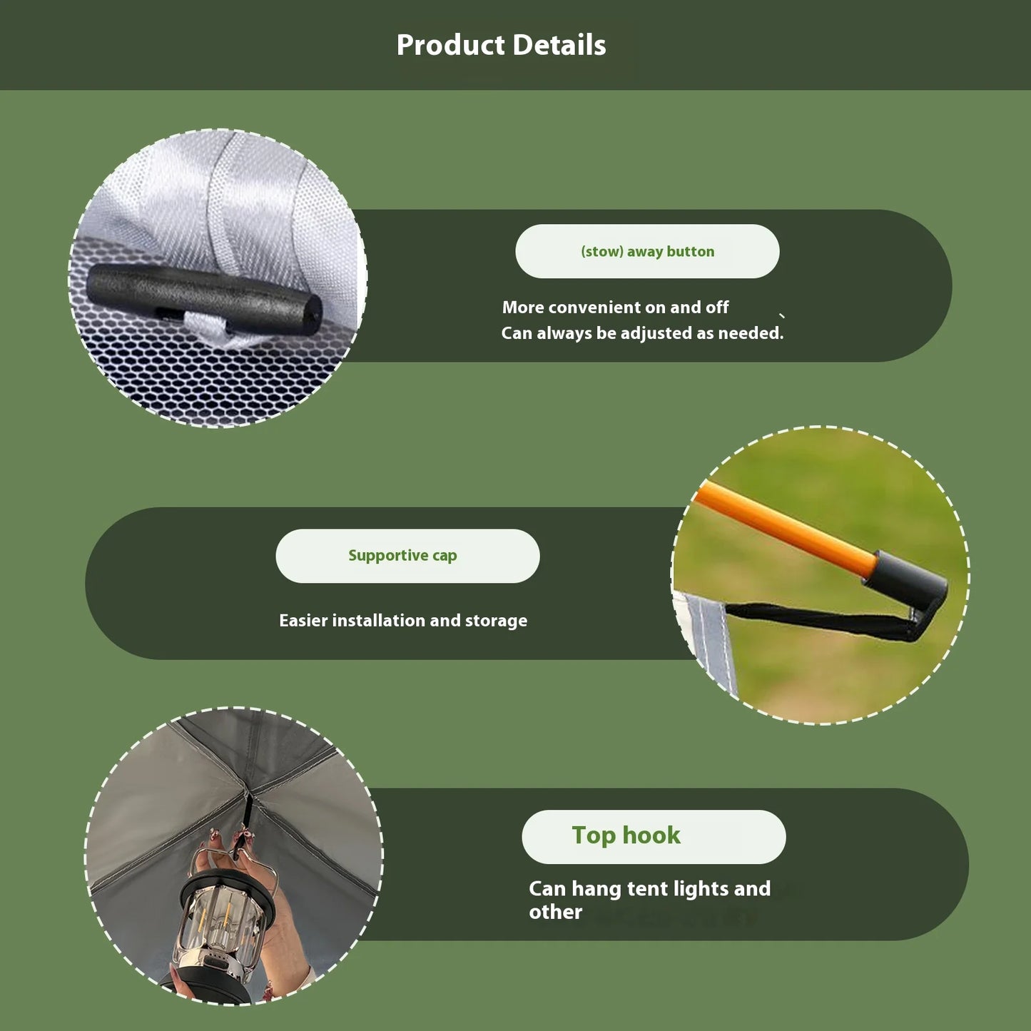 Pakicetus Auto Tent Sunshade Quick 60 Second Setup For Families