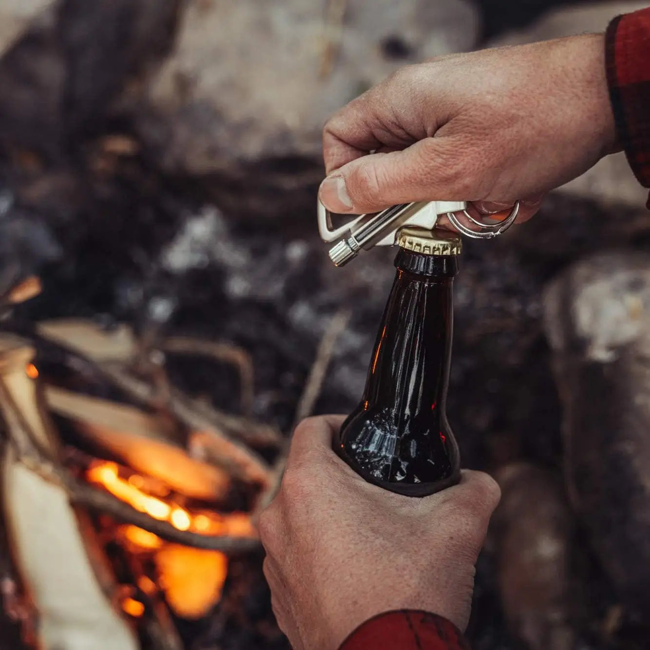 Reusable Fire Starter Bottle Opener Keychain Survival Tool Waterproof