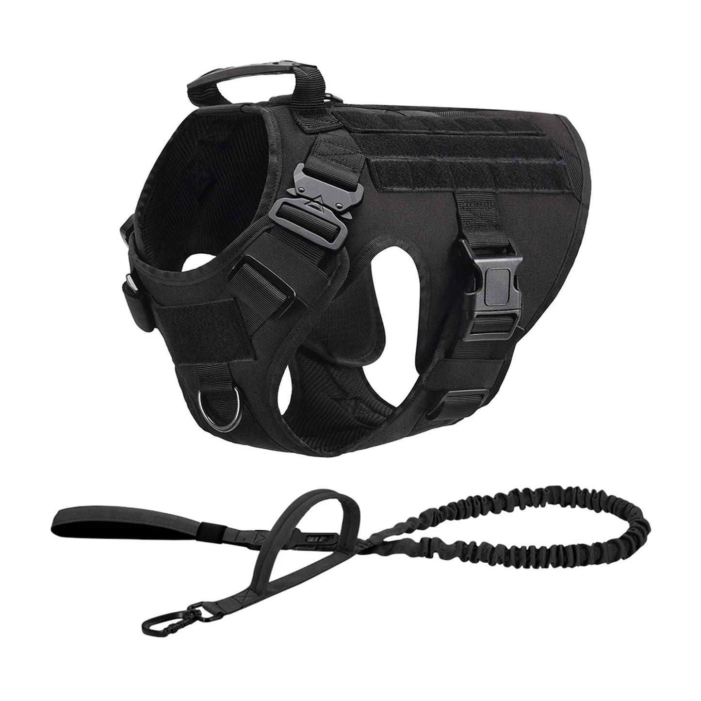 PETRAVELCN Tactical Dog Harness With Molle Pouches For Dogs