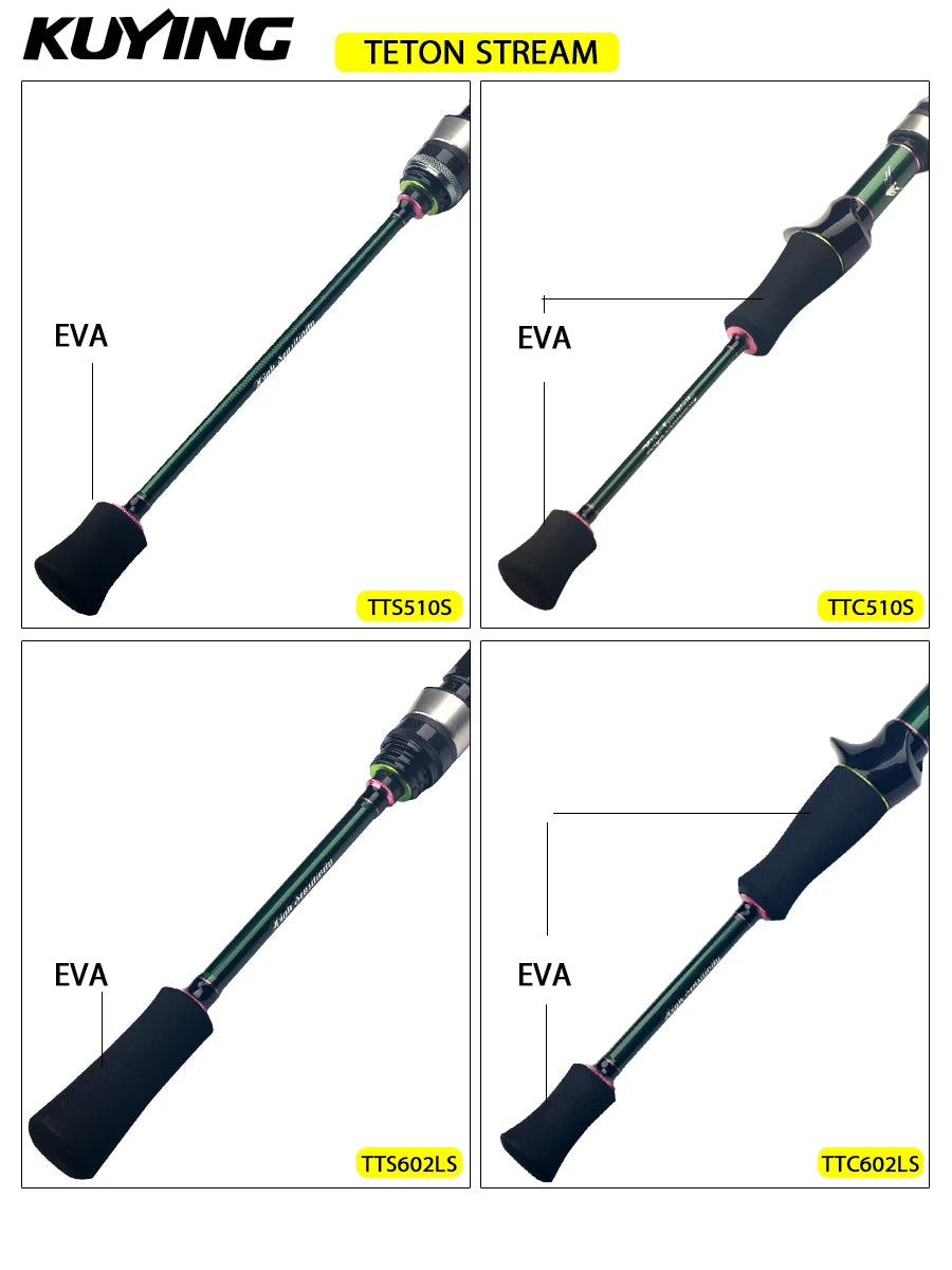 Kuying Teton Spinning Casting Rod Carbon 0.8-8g 1-8lb Fuji