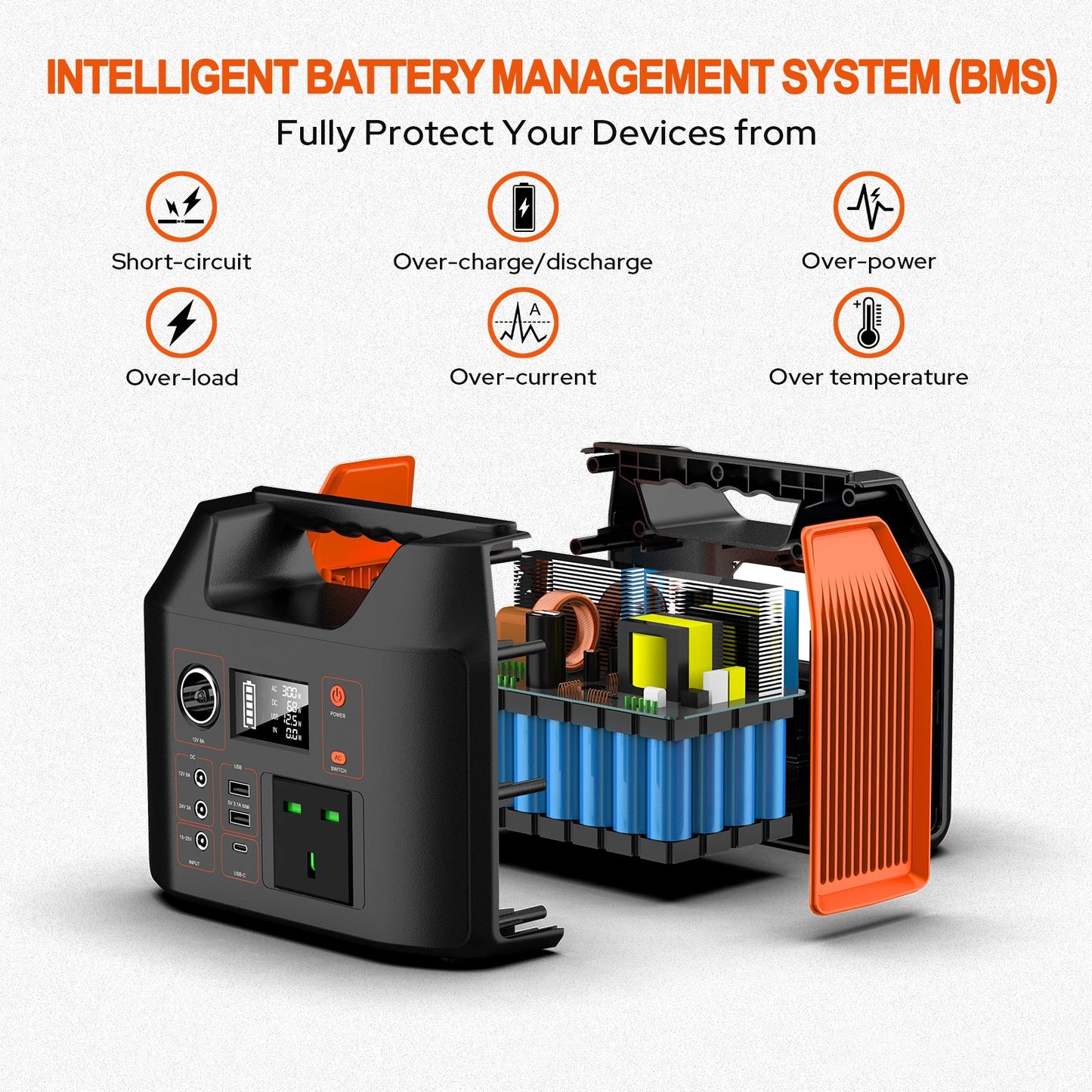 SinKeu Portable Power Station 300W Solar Generator with LiFePO4 Battery