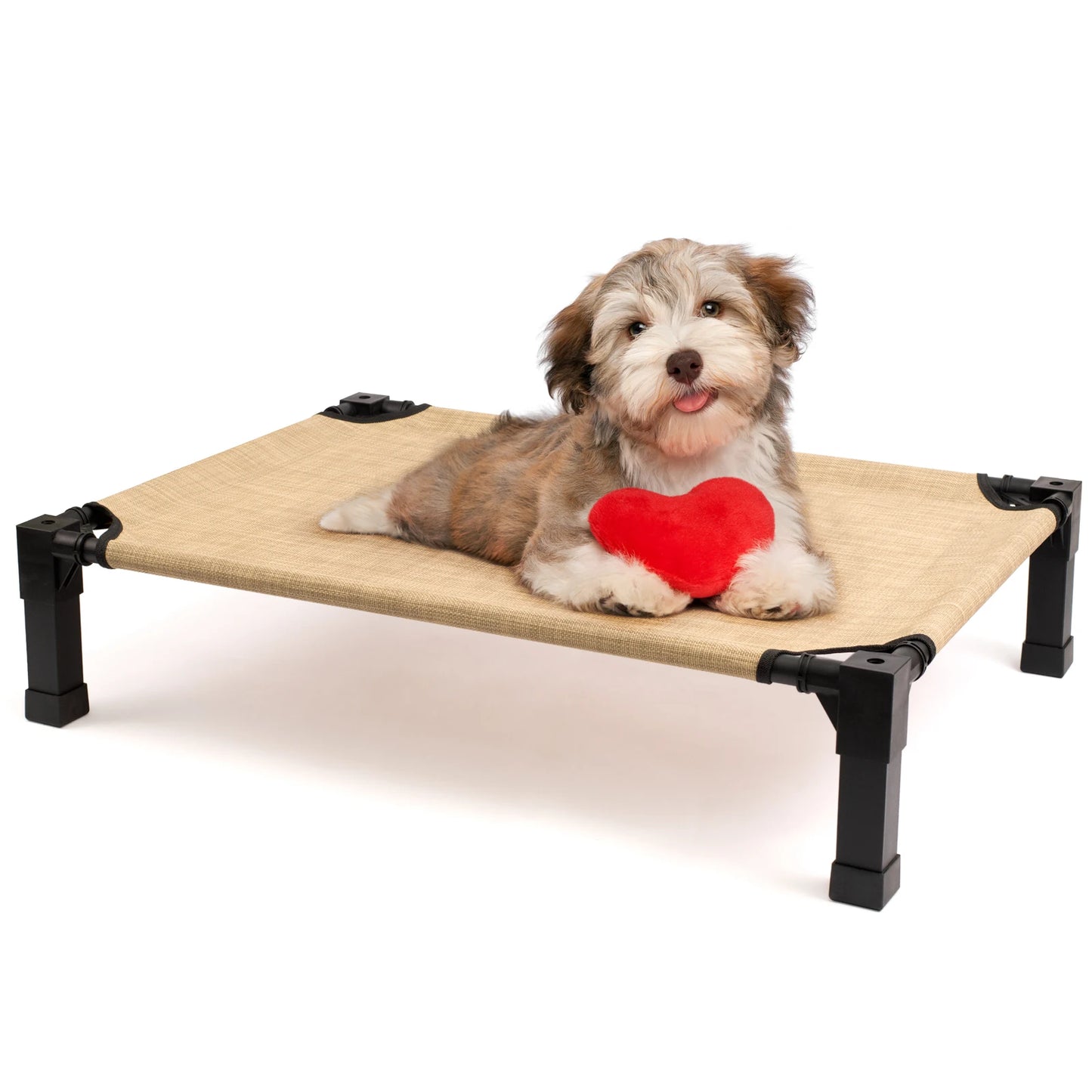 Elevated Cooling Dog Bed With Chewproof Mesh Metal Frame