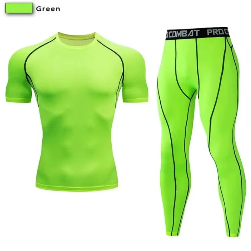 Two Piece Unisex Compression Sportswear Set For Training And Yoga