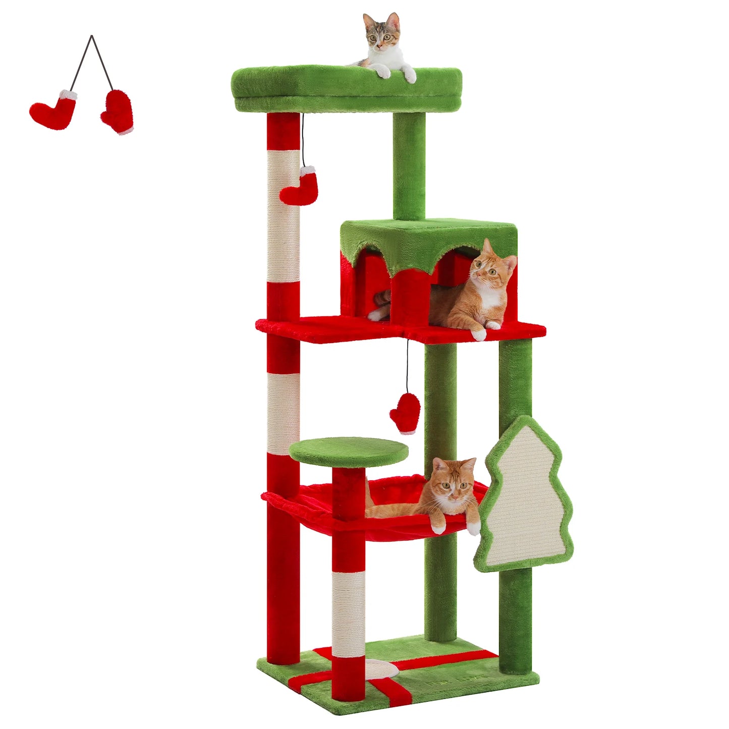 PawZ Road 5 Tier Indoor Cat Tree With Hammock
