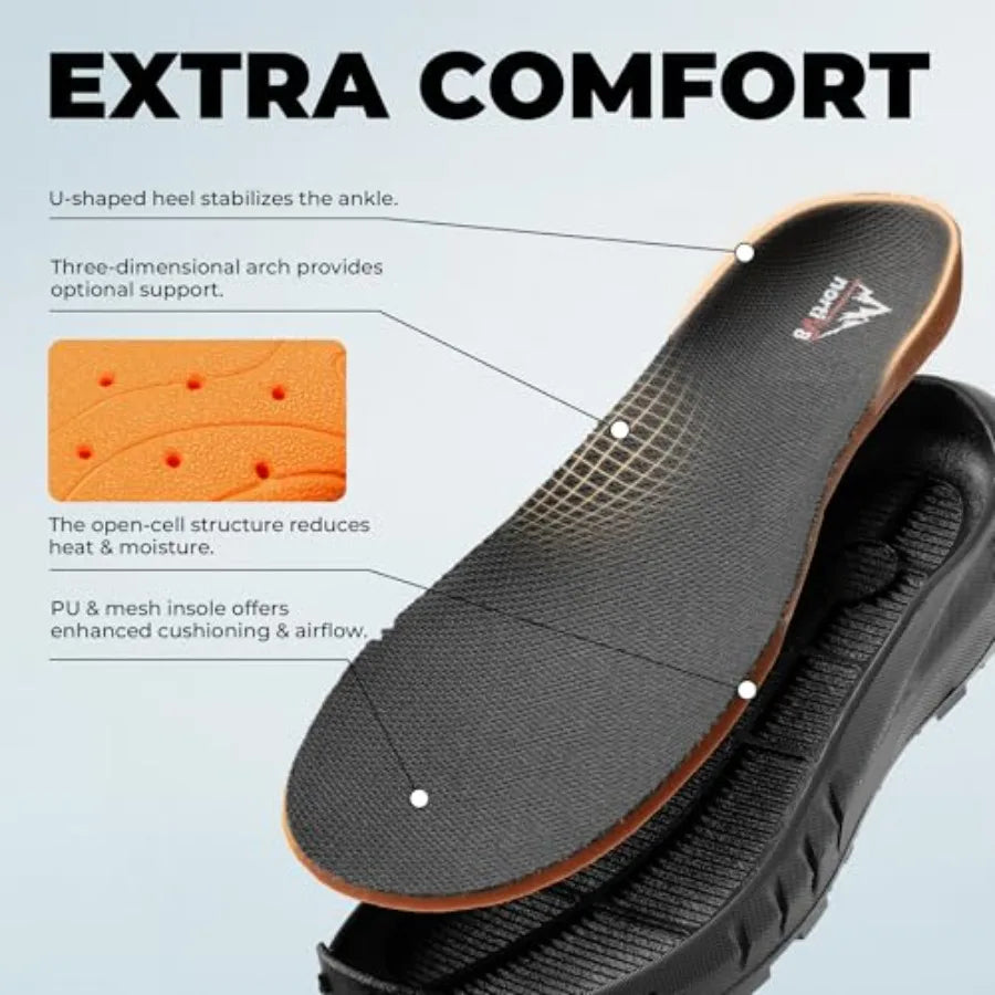 NORTIV 8 Tactical Hiking Boots With Side Zipper And Arch Support