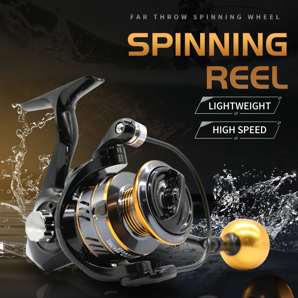 Rooblinos Spinning Fishing Reel High Speed Metal With 10Kg Drag