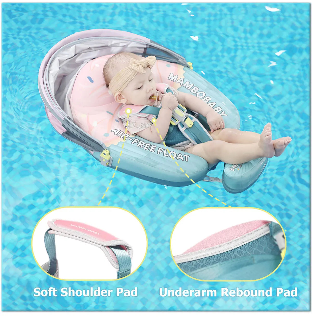 Mambobaby No Inflation Baby Float Harness For Safe Play