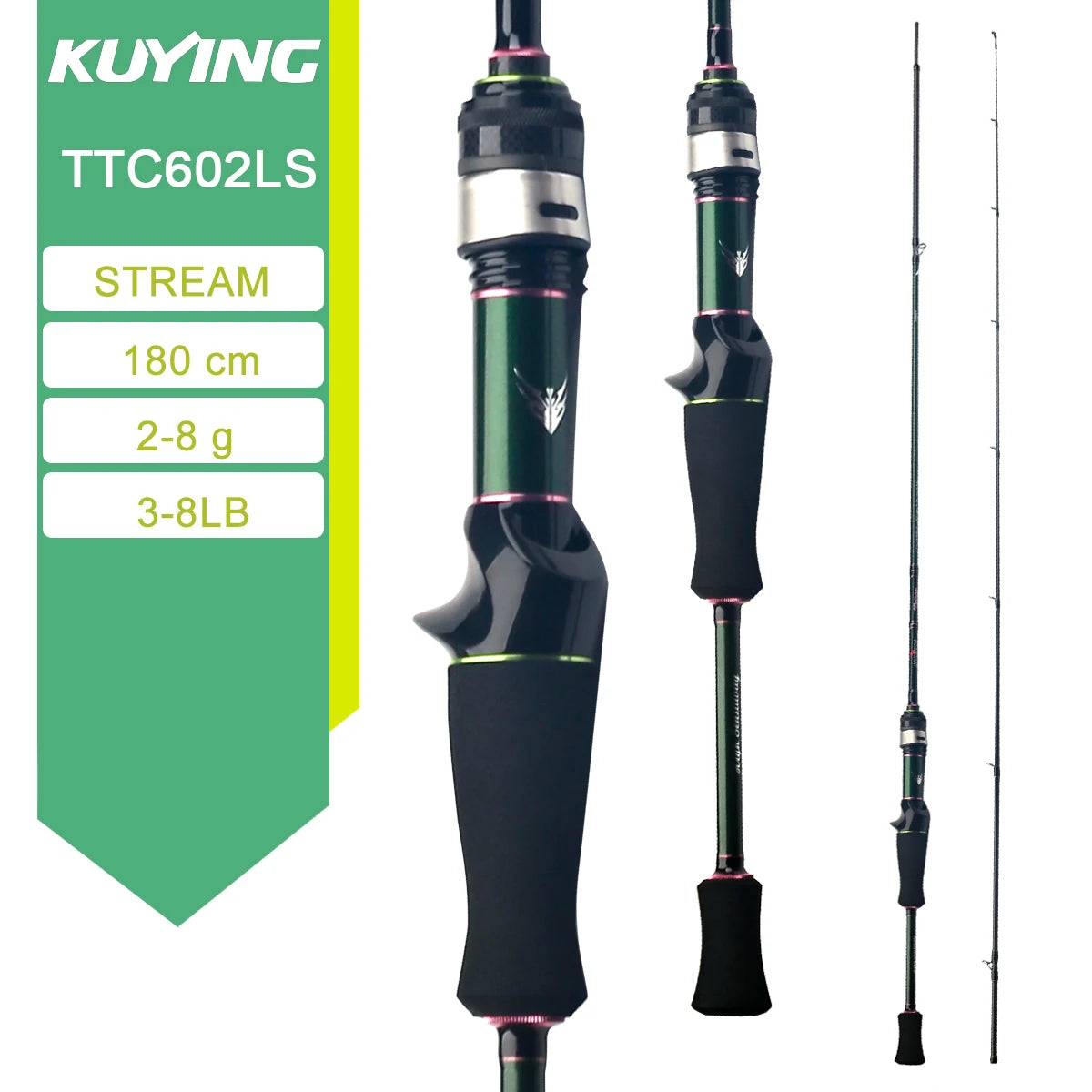 Kuying Teton Spinning Casting Rod Carbon 0.8-8g 1-8lb Fuji
