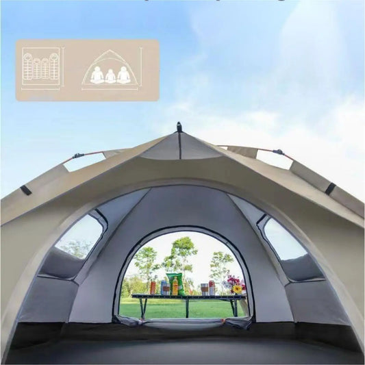 Pakicetus Outdoor Camping Tent With Auto Opening Two Doors Windows